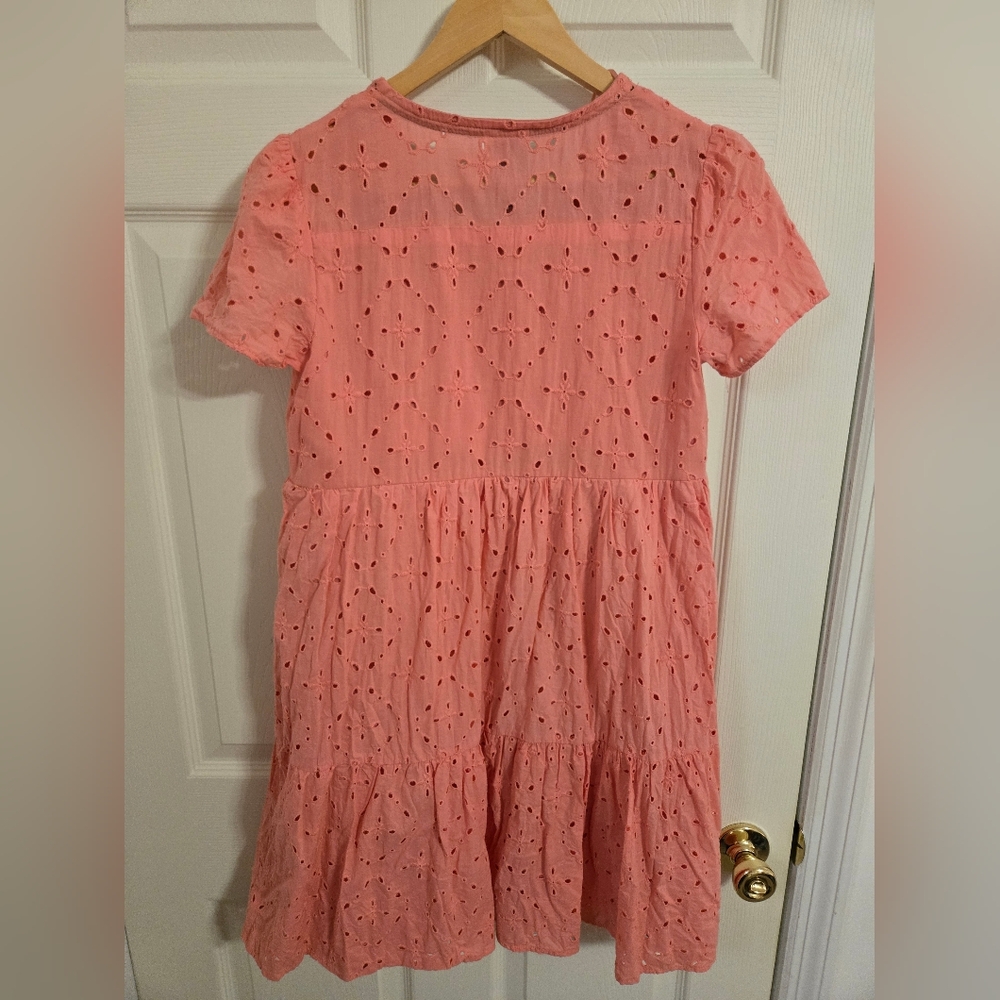 Knox Rose Pink Eyelet Short Summer Dress Size XS - Picture 2 of 6